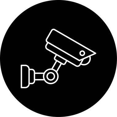 CCTV kamera simgesi vektör illüstrasyonu