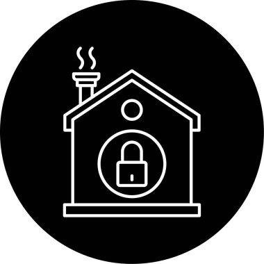 ev güvenliği simgesi vektör illüstrasyonu