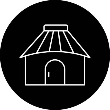 Yurt simgesi vektör illüstrasyonu