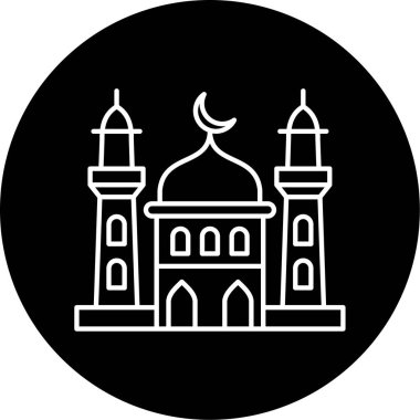 Cami simgesi vektör illüstrasyonu