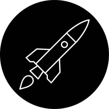 Balistik simge vektör illüstrasyonu