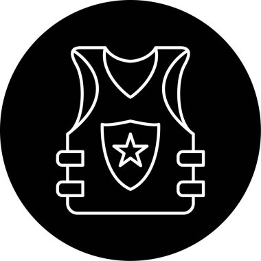 Kurşun geçirmez ikon vektör çizimi