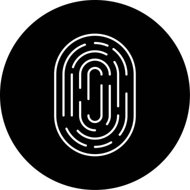 parmak izi ikonu vektör illüstrasyonu