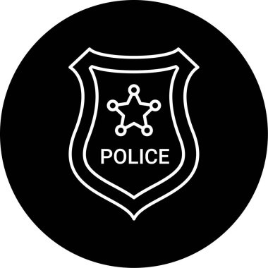 polis rozeti simge vektör çizim