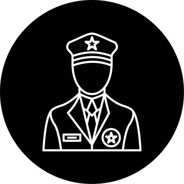 polis simgesi vektör illüstrasyonu