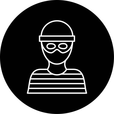 Soygun simgesi vektör illüstrasyonu