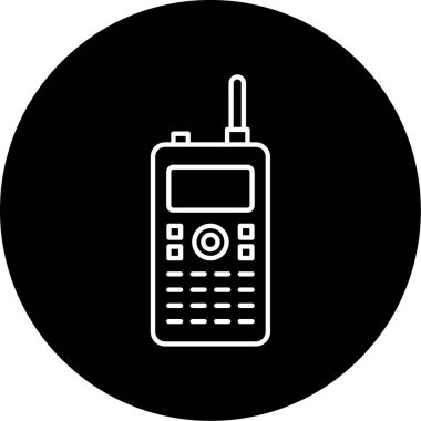 Walkie talkie simge vektör çizim