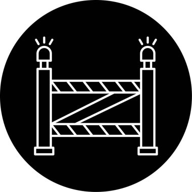 Polis çizgisi ikon vektör illüstrasyonu