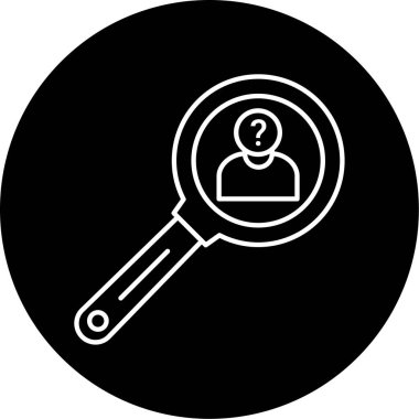 Şüpheli simge vektör illüstrasyonu