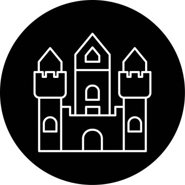 kale ikonu vektör illüstrasyonu