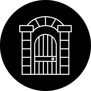 kapı simgesi vektör illüstrasyonu