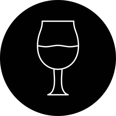 Kadeh simgesi vektör illüstrasyonu