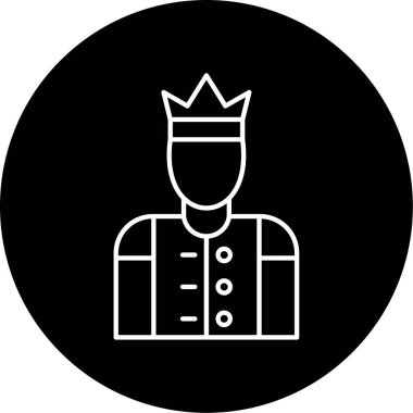 Prens ikon vektör illüstrasyonu