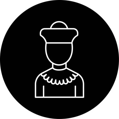 Baron ikon vektör illüstrasyonu