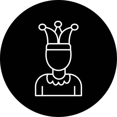 Soytarı simgesi vektör illüstrasyonu