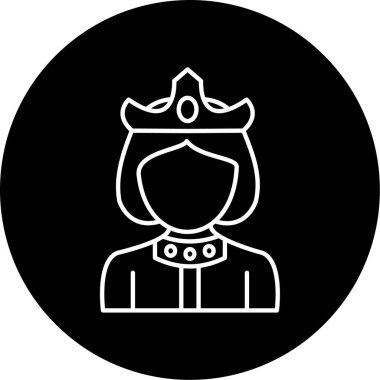 Kraliçe simgesi vektör illüstrasyonu