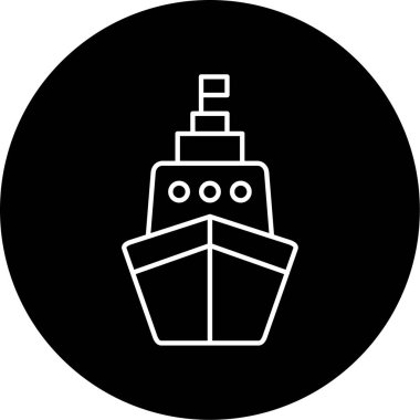 Gemi simgesi vektör illüstrasyonu