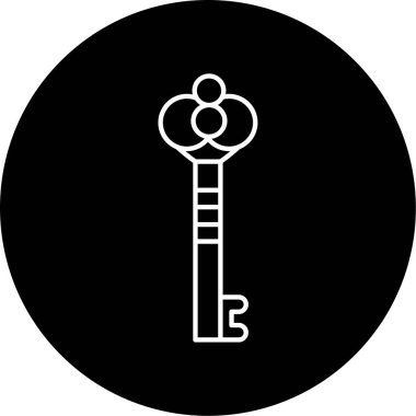 Anahtar simgesi vektör illüstrasyonu