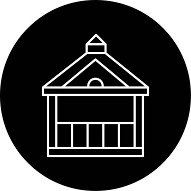 Pavilion simge vektör çizim