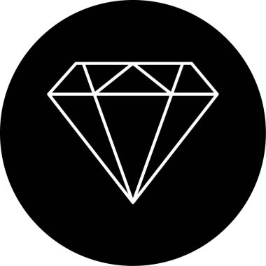 Elmas simgesi vektör illüstrasyonu