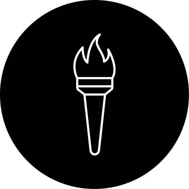 Meşale simgesi vektör illüstrasyonu