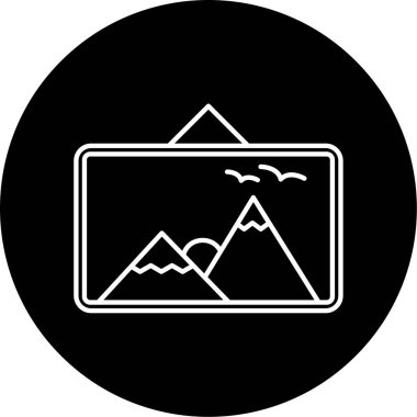 fotoğraf simgesi vektör illüstrasyonu