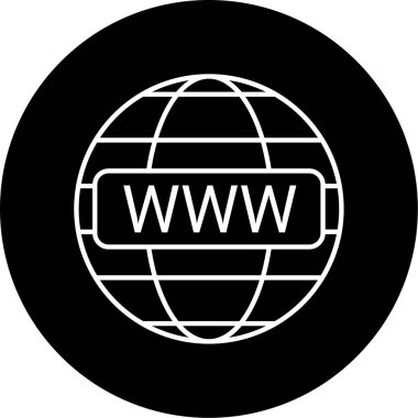 www simge vektör illüstrasyonu