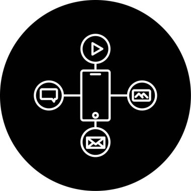 Mobil Pazar simgesi vektör illüstrasyonuName