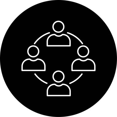 takım çalışması ikon vektör illüstrasyonu