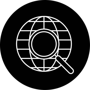 Web arama simgesi vektör illüstrasyonu