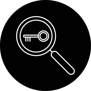 Anahtar sözcük Arama simgesi vektör çizimi