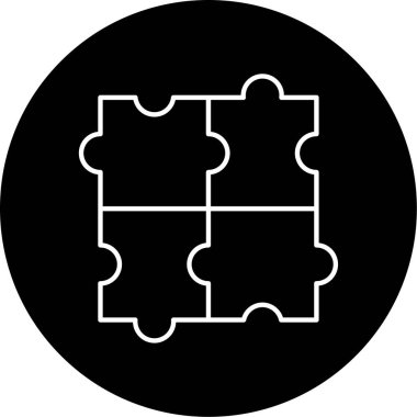 Yapboz simgesi vektör illüstrasyonu