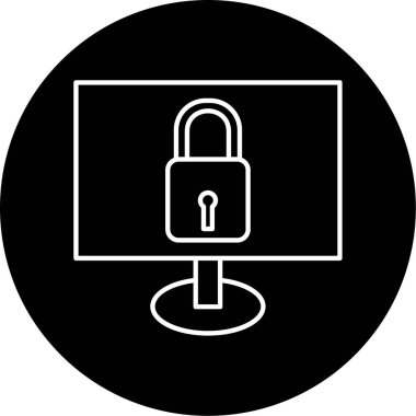 Çevrimiçi Güvenlik simgesi vektör çizimi