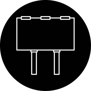 Bill Board simge vektör illüstrasyonu