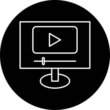 Çevrimiçi Akımlı ikon vektör illüstrasyonu