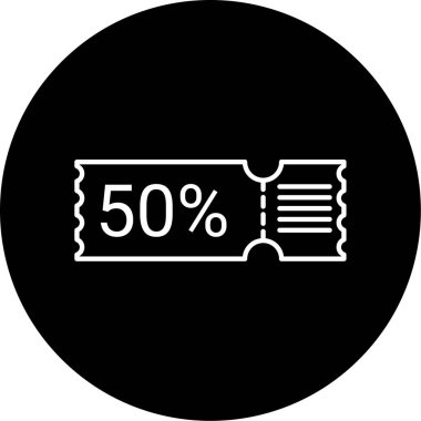 Kupon simge vektör çizim