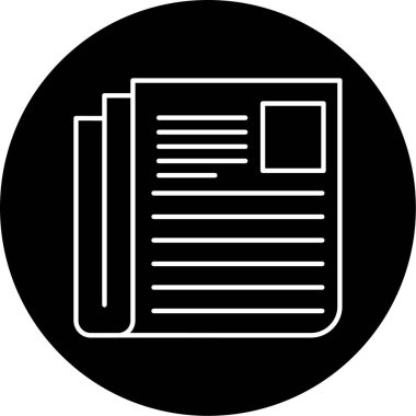 haber kağıt simge vektör çizim