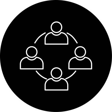 takım çalışması ikon vektör illüstrasyonu