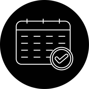 iş takvim simge vektör çizim