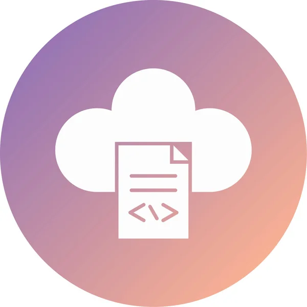 Cloud Upload Download Storage Data Sync Database File Document App — Image vectorielle