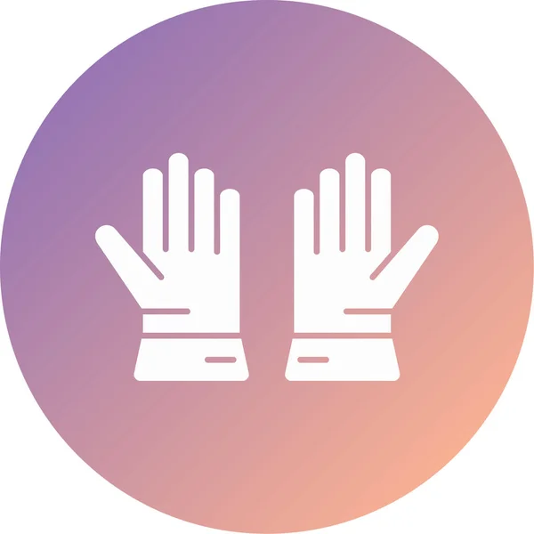 Vector Illustration Glove Icon — Stock Vector