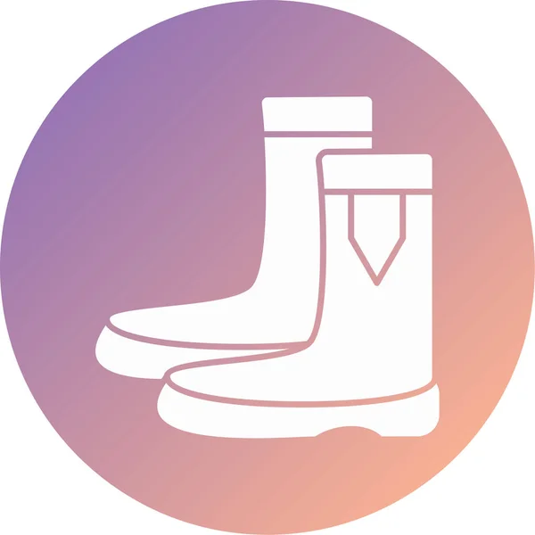 Bottes Icône Web Illustration Simple — Image vectorielle