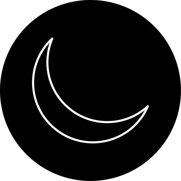 Half Moon Icon Vector Illustration — Stok Vektör
