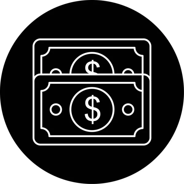 Paper Currency Icon Vector Illustration — Stockvector