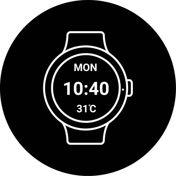 Έξυπνη Εικόνα Διάνυσμα Εικονίδιο Ρολόι — Διανυσματικό Αρχείο