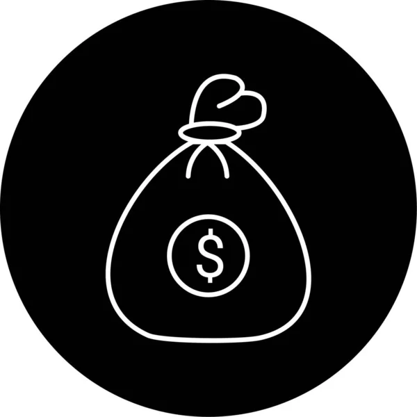 Money Bag Icon Vector Illustration — Stock Vector