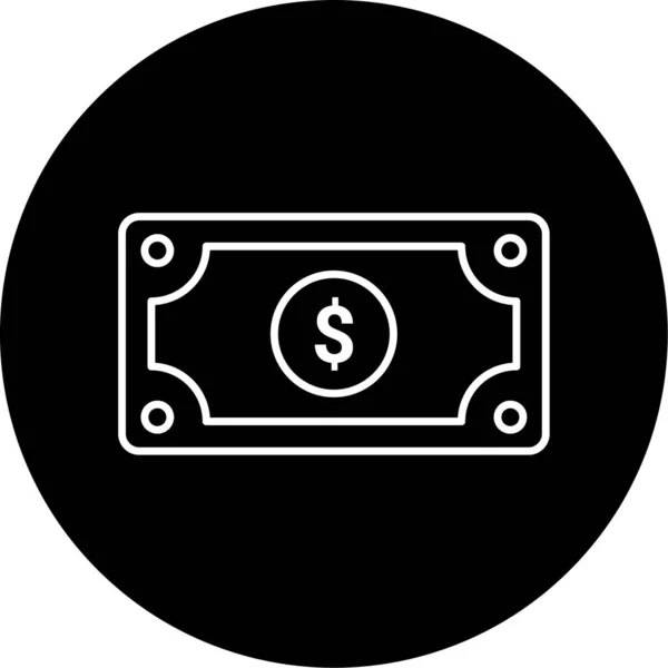 Geld Pictogram Vector Illustratie — Stockvector