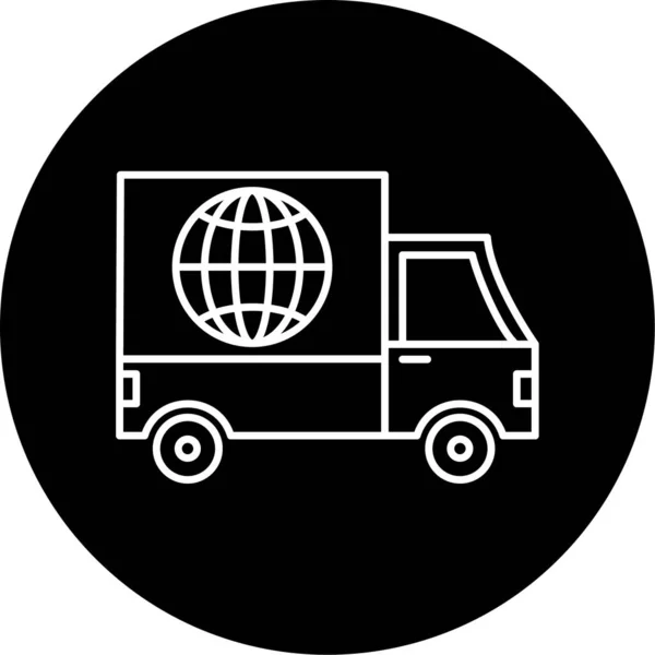 Global Delivery Icon Vector Illustration — Vetor de Stock