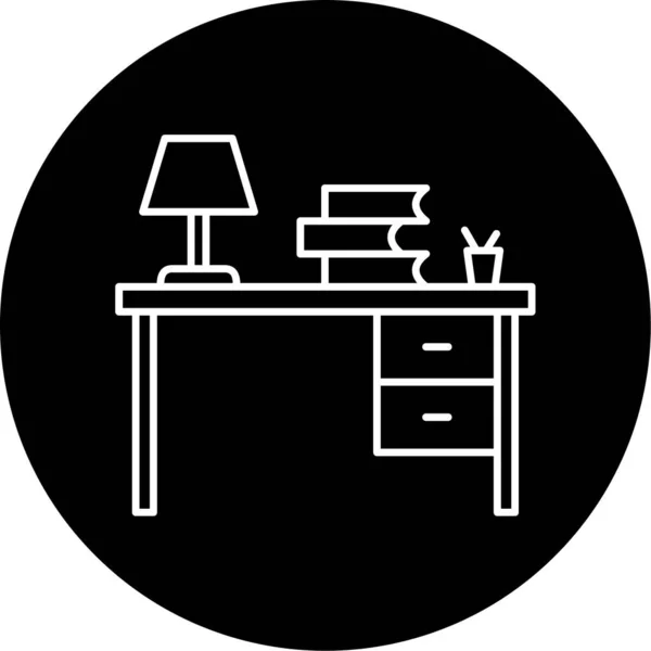 Study Table Simple Icon Business Vector Illustration — Stockvektor