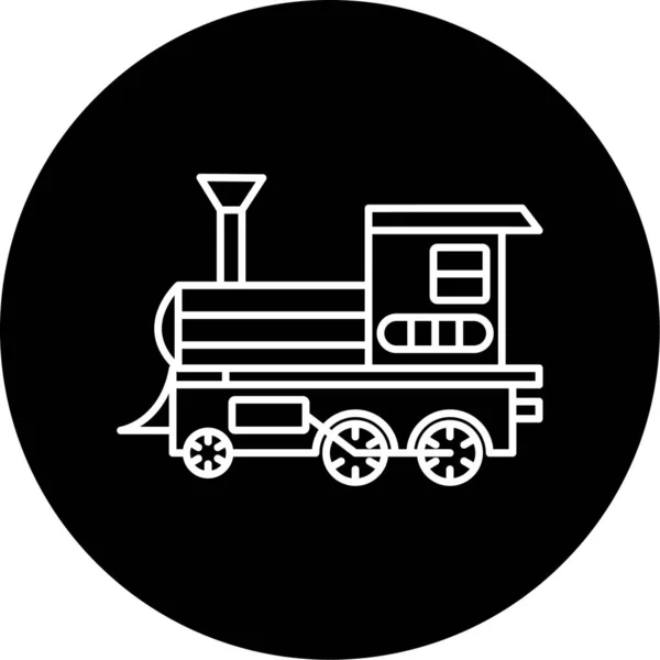 Steam Locomotive Simple Icon Business Vector Illustration — Stock Vector